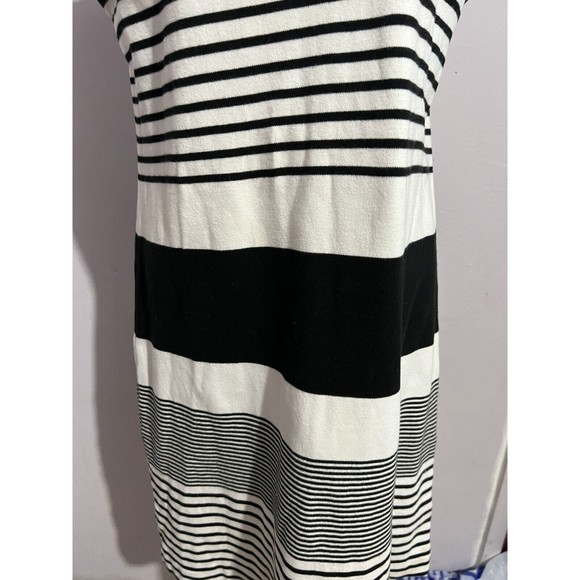Talbots Stripe Sleeveless Petites Knee Length Dress - Picture 4 of 7